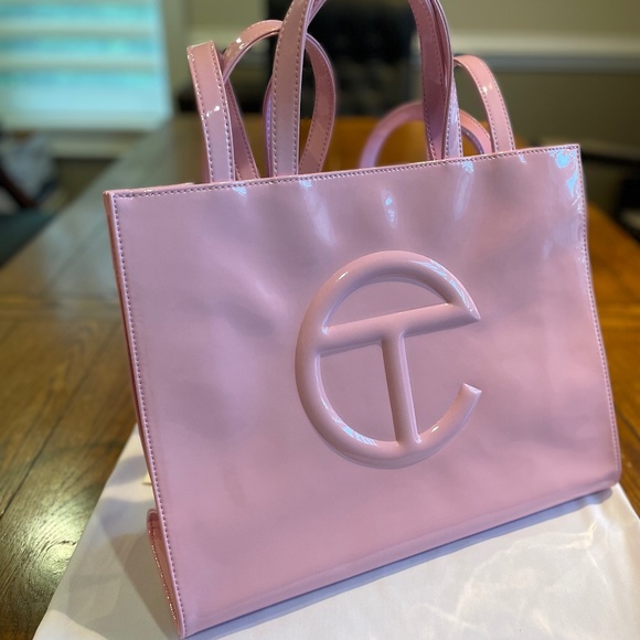 Telfar Medium Shopping Bag Bubblegum Patent / New - Picture 1 of 4
